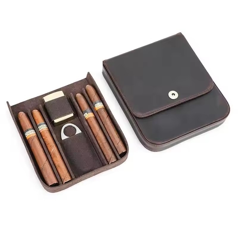 Premium Cigar Case - Étui à cigares portable, boîte humidificateur