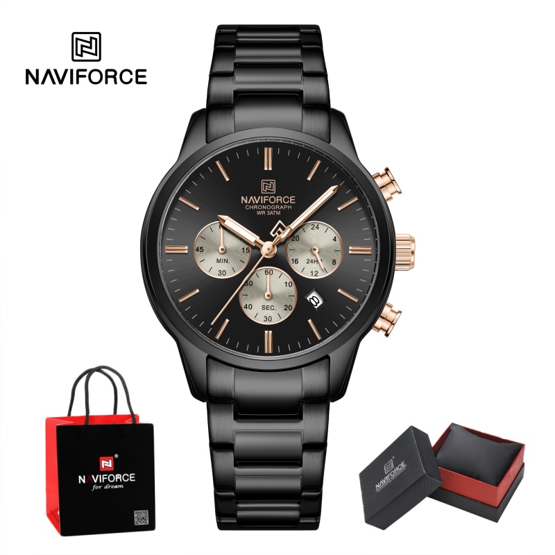 Luxury Watch Men - NAVIFORCE Montre Chronographe à Quartz pour