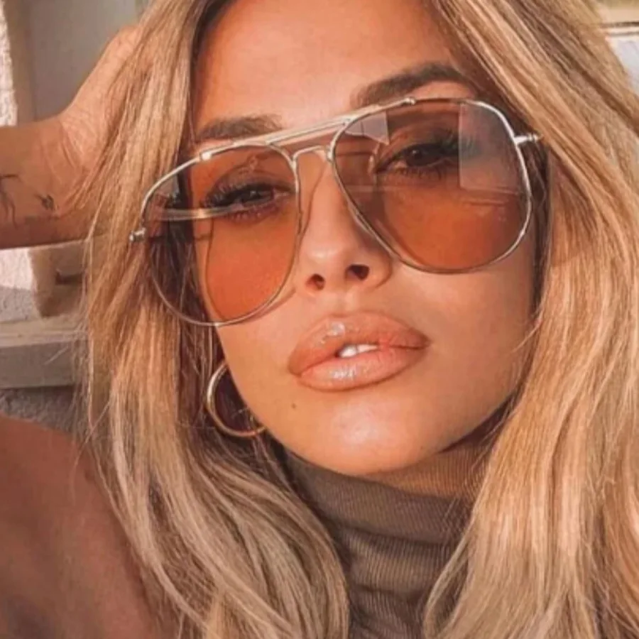 Designer Sunglasses - Lunettes de soleil rétro en métal