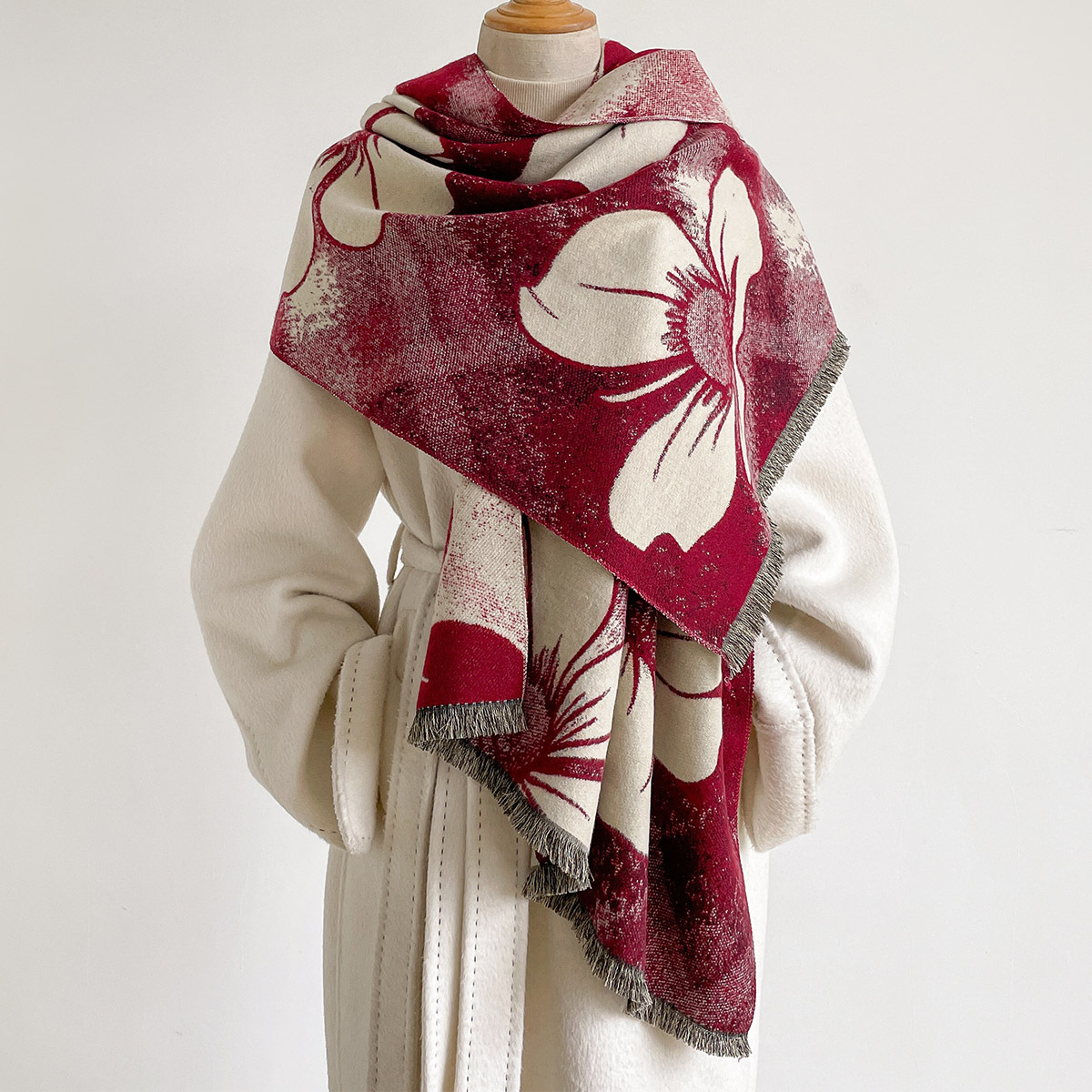 Cashmere Scarf - Écharpe en imitation cachemire pour femme,
