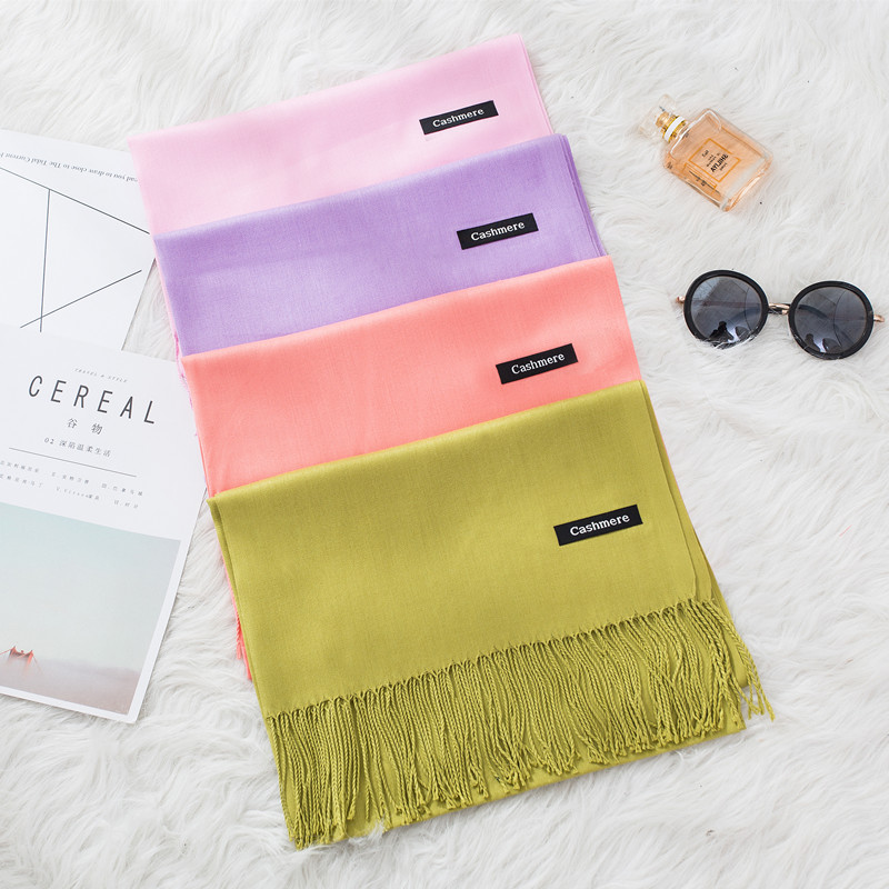 Cashmere Scarf - Écharpe longue en cachemire pour femme,