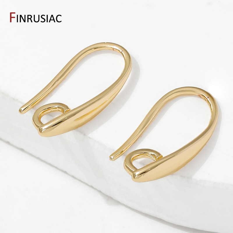 Gold Plated Jewelry - Crochet de boucle d'oreille lisse en