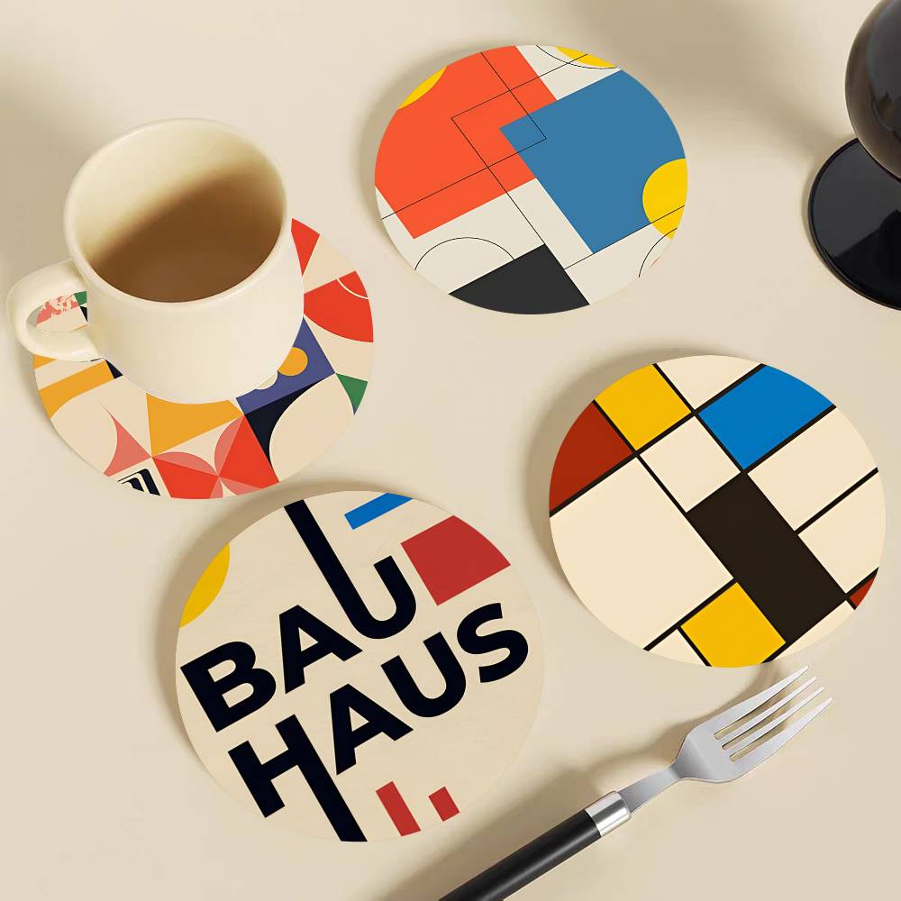 Sous-verres ronds en bois abst - Marble Coaster Set avis et prix