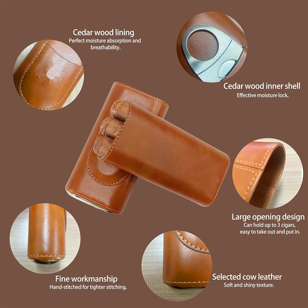 Kit humidor à cigares portable - Premium Cigar Case avis et prix