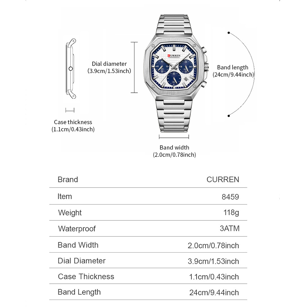 CURREN montre chronographe car - Luxury Watch Men avis et prix